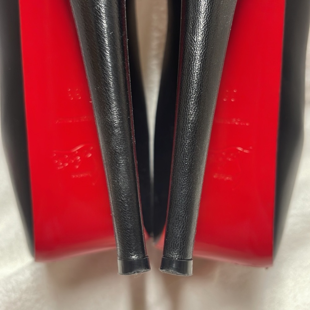 Christian Louboutin platform stilettos leather. Black. Great shape. Like new. - Picture 8 of 14